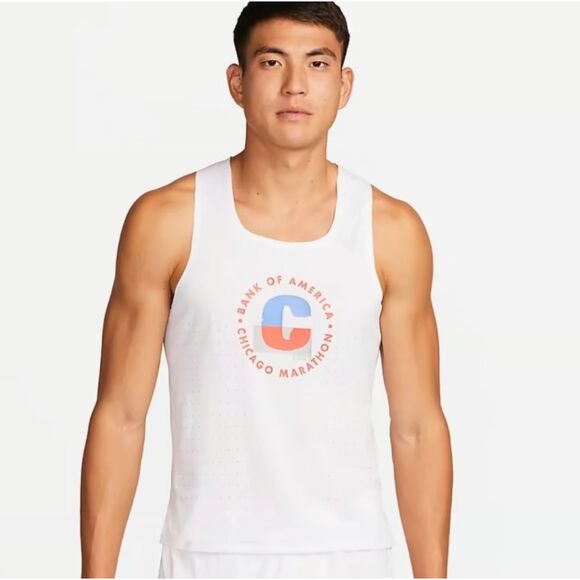 Nike Men XL Chicago Marathon 2023 AeroSwift Running Singlet Tank Top NEW - Picture 9 of 13